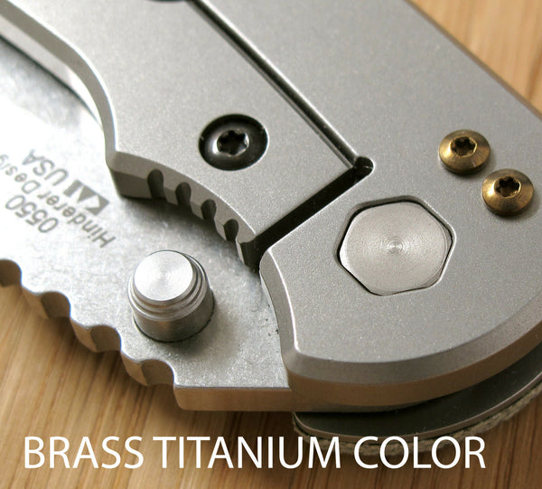 Zero Tolerance ZT0550 560 561 ZT Knives Pocket Clip Titanium Screws Set - BRASS
