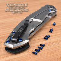 Zero Tolerance ZT0452CF 452 ZT 0452CF Titanium 9pc Screw Set Anodized - BLUE