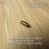 Zero Tolerance ZT0562 562CF ZT Knife Anodized Titanium Blade Stop Pin - BRONZE