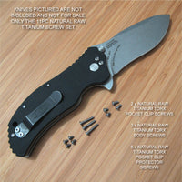 Zero Tolerance ZT0350 350 ZT0350SW 0350 ZT Knife 11PC Titanium Screw Set RAW Ti