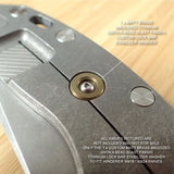 Hinderer Knives XM18 XM24 Eklipse - Custom Ti Titanium LBS Washer - MATT BRASS