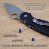 Spyderco Paramilitary Para 3 PM3 Custom BLUE Titanium Blade Stop Pin & Standoff