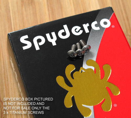 Spyderco Military 3pc Replacement Titanium Pocket Clip Torx Screw Set - NO KNIFE