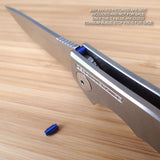 Zero Tolerance ZT0450 450 CF G10 ZT Knife Titanium Blade Stop Pin Spacer - BLUE