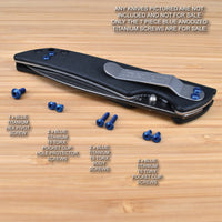 Kershaw Skyline 1760 1760BW Knife 7pc Custom Anodized Titanium Screw Set - BLUE