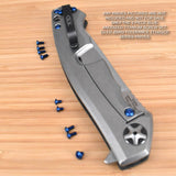 Zero Tolerance ZT0452CF 452 ZT 0452CF Titanium 9pc Screw Set Anodized - BLUE