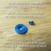 Zero Tolerance ZT0550 ZT561 Knife BLUE Titanium Lock Bar Stabilizer & Torx Screw