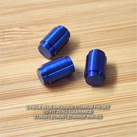 Zero Tolerance ZT0620 ZT620 630  ZT0620CF Knife Custom 3pc Titanium Pin Set BLUE