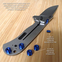 Zero Tolerance ZT0909 ZT909 ZT 909 Knife Custom Ti Blade Stop Pin Standoffs BLUE