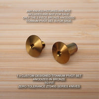 Zero Tolerance ZT0450 ZT 450 0450 450CF Custom Titanium Pivot Anodized BRONZE