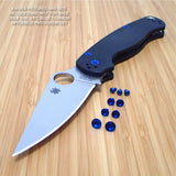 9 pc BLUE Anodized Titanium Screw Set for Spyderco Paramilitary 2 PM2 - NO KNIFE