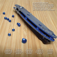 Benchmade 555-1 556-1 New G10 Gray Mini Griptilian 10PC BLUE Titanium Screw Set
