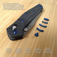 Benchmade 940-2 Osborne Knife 16 PC BLUE Anodized Titanium Screw Set + Pivot Set
