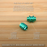 Benchmade 537 BAILOUT 21pc Titanium Screw Pivot Standoff Pin ThumbStud Set