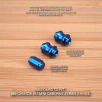 Benchmade 945 945BK-1 Mini Osborne 3pc Titanium Standoff & Blade Stop Pin Set