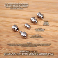 Benchmade 940-1 or 940-2 Osborne 5PC Titanium Parts Set Pin,Standoffs,ThumbStuds