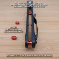 Benchmade 940-1 Osborne 4 pc Thumb Stud & Standoff Set Anodized RED (NO KNIFE)