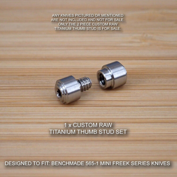 Benchmade 565-1 Mini Freek 2pc Custom Titanium Torx Thumb Stud Set - RAW