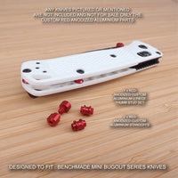 Benchmade 533 Mini BUGOUT Custom Standoff + Thumb Stud Set - Anodized RED