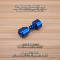 Benchmade 417 417BK Fact Custom Titanium Thumb Stud Set - Anodized BLUE