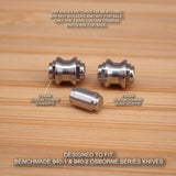 Benchmade 940-2 or 940-1 Osborne 3pc Titanium Blade Stop Pin & Standoff Set