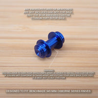 Benchmade 945BK-1 Mini Osborne 945 BLUE Anodized Custom Titanium Axis Lock Bar