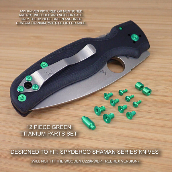 Spyderco Techno 7PC Titanium Screw Set plus Blade Stop Pin